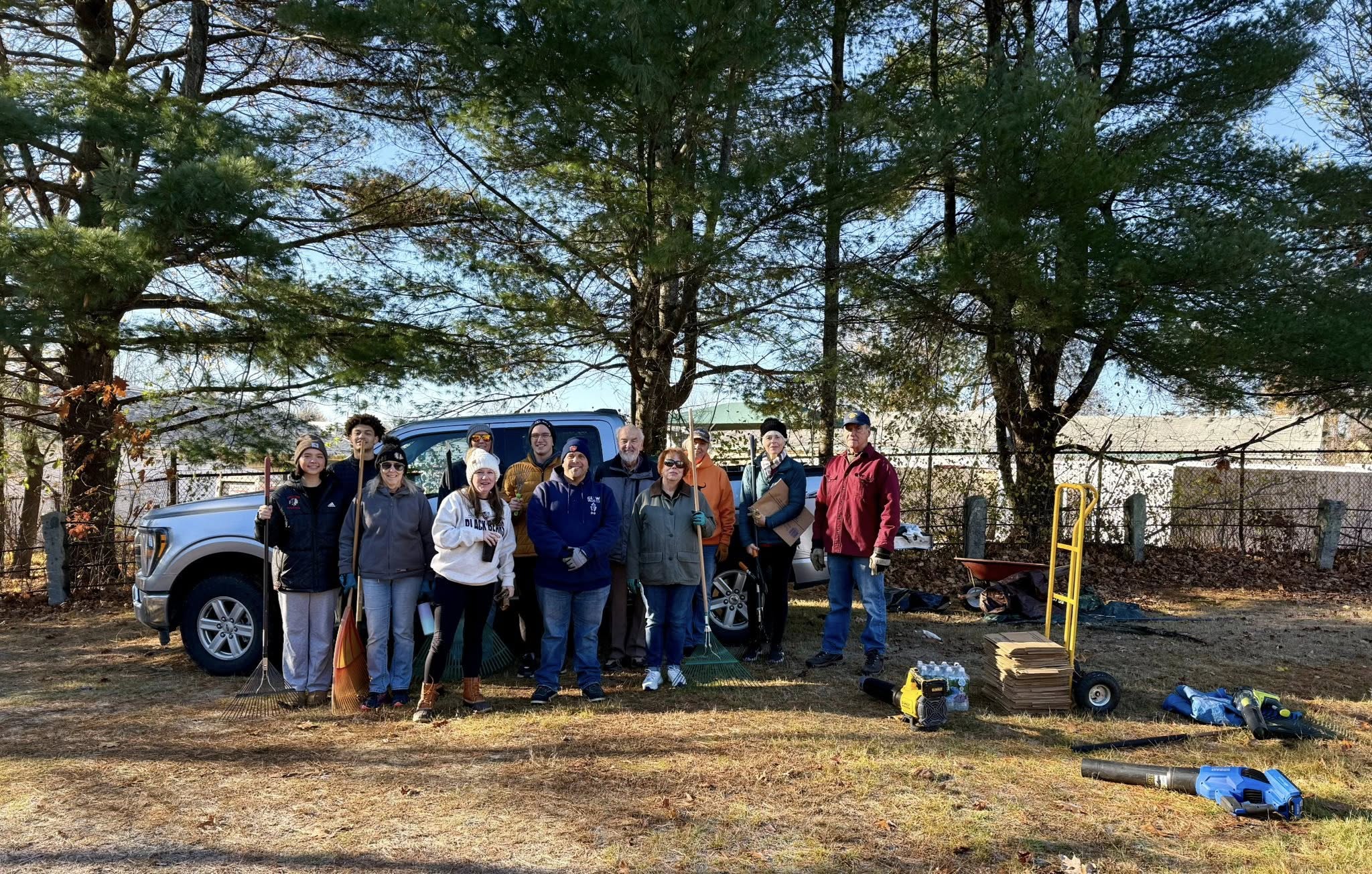 Rochester Trustees, Rotary Club, Spaulding High School Students Volunteer to Cleanup Old Rochester Cemetery
