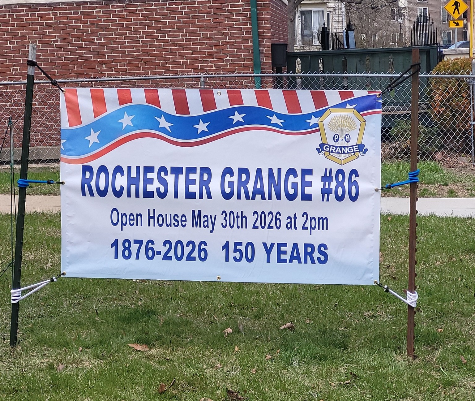 Rochester Grange #86 Celebrates 150 Years on 5/30, Flag Raising and Open House Planned